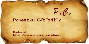 Popeszku Cézár névjegykártya